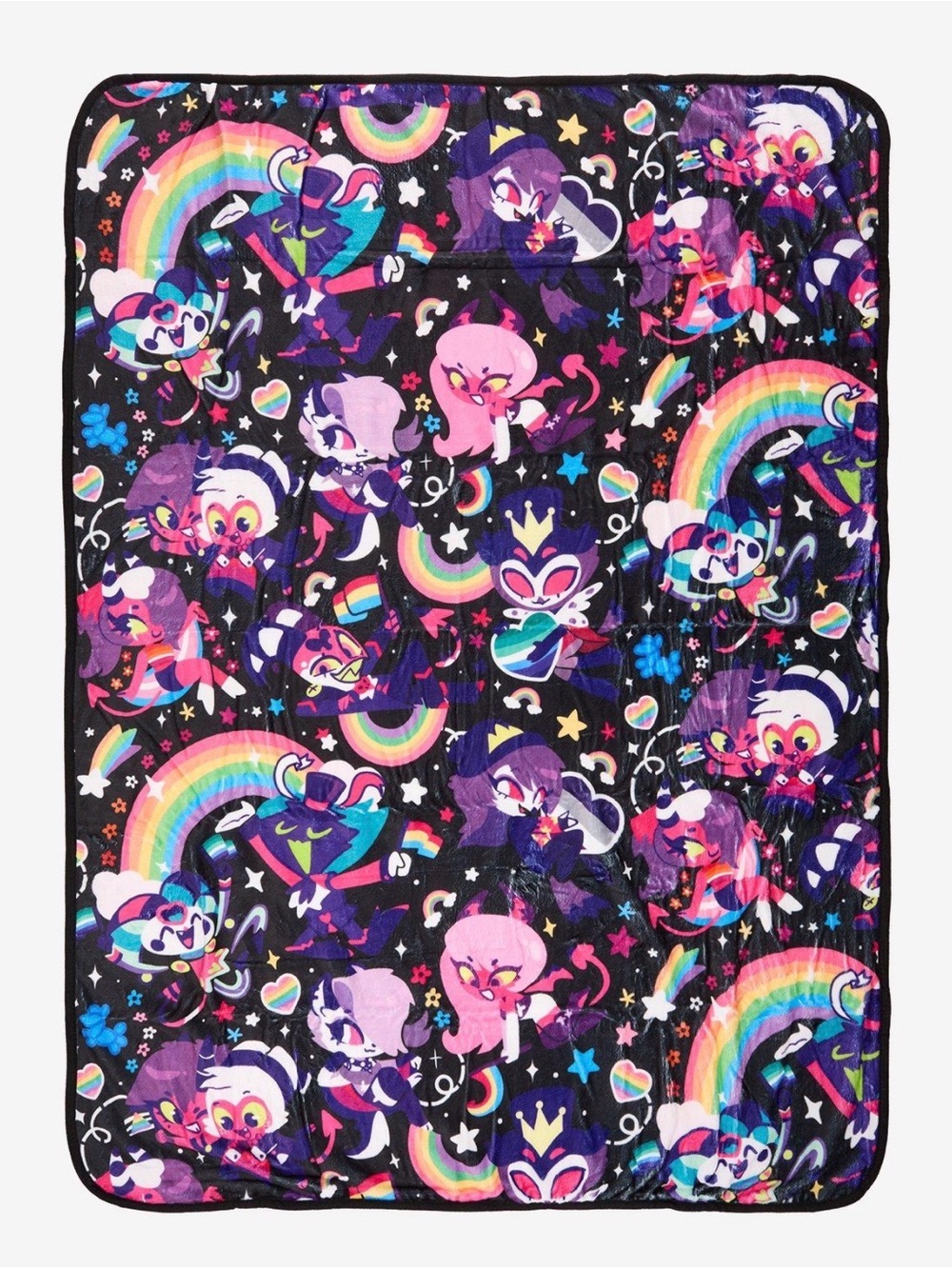 Rainbow Plush Pride Character Graphic Blanket - New